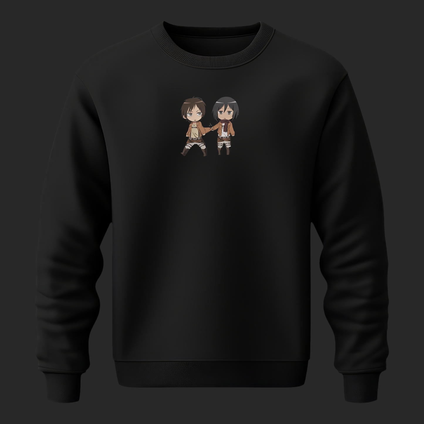 EREN & MIKASA EMBROIDERY SWEATSHIRT
