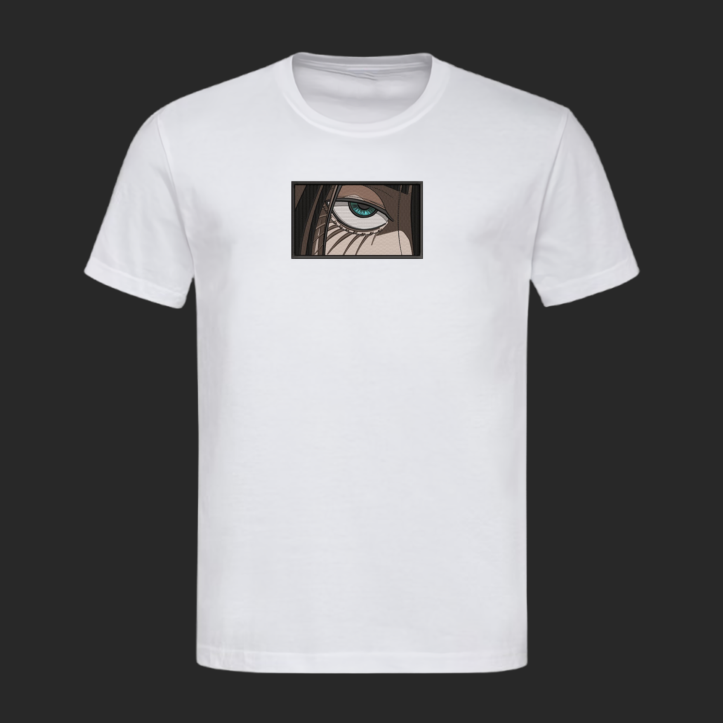 EREN YEAGER EMBROIDERY T-SHIRT