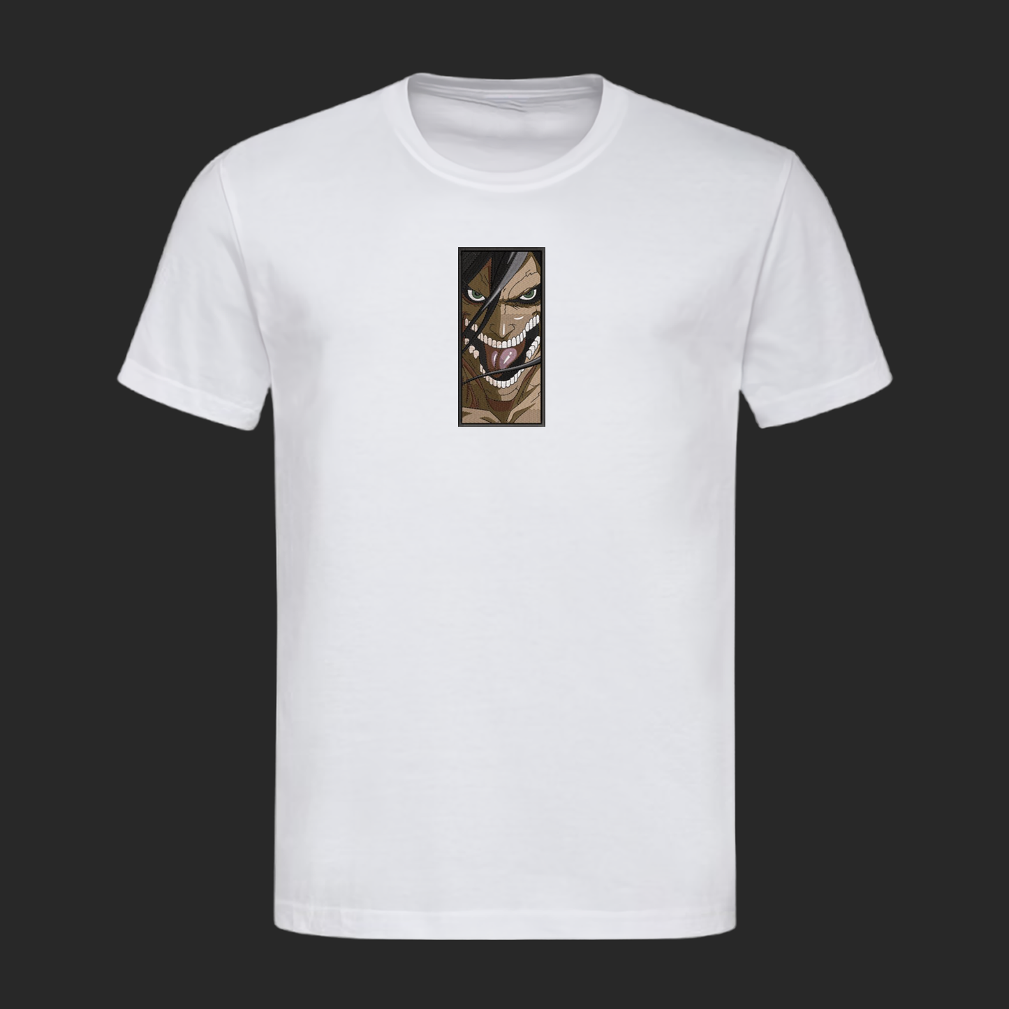 EREN YEAGER EMBROIDERY T-SHIRT