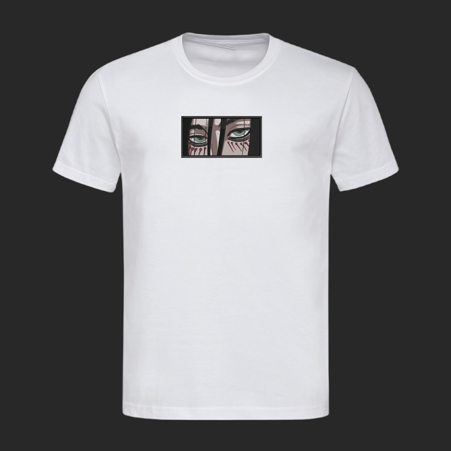 EREN YEAGER EMBROIDERY T-SHIRT