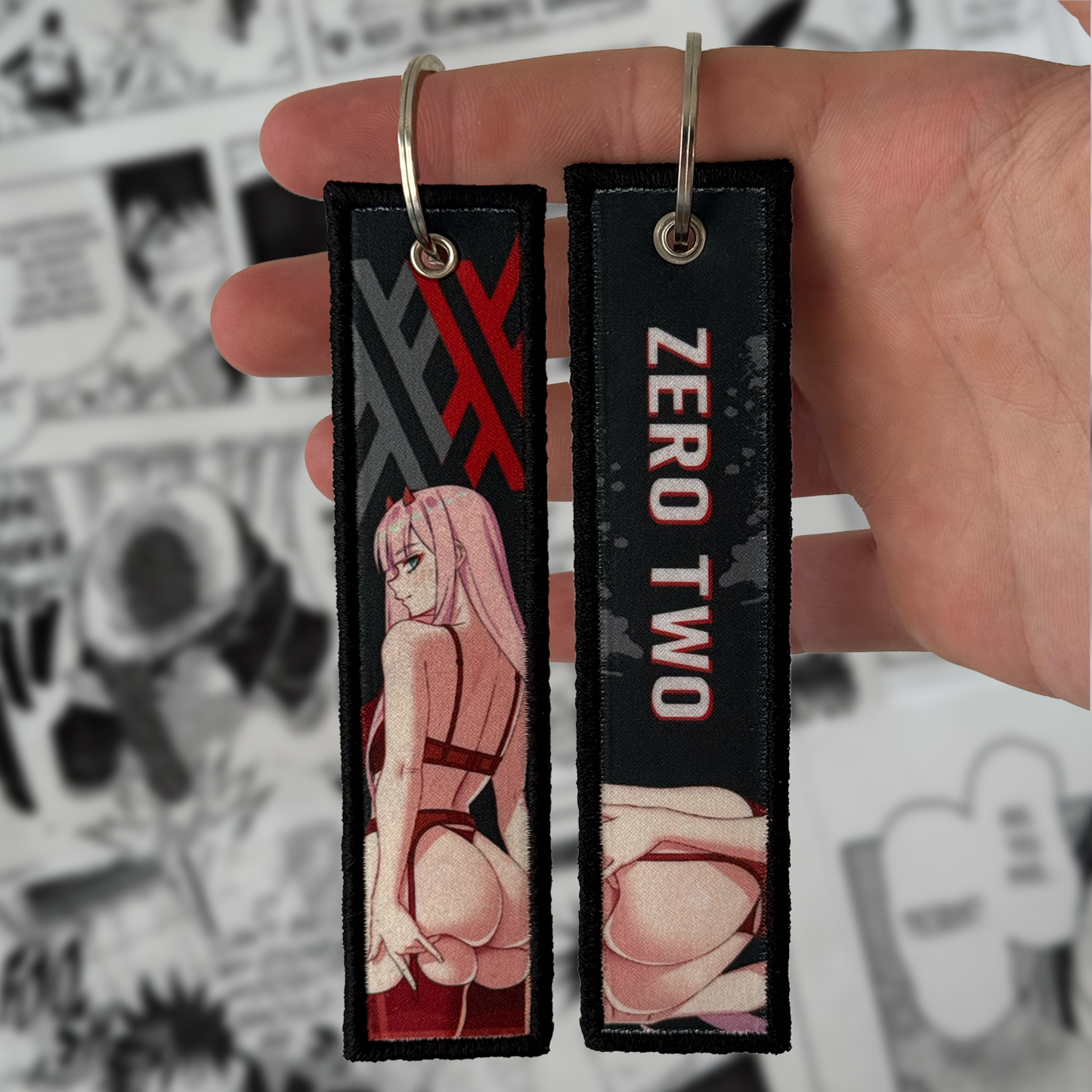 ZERO TWO WAIFU JET TAG | KEYCHAIN