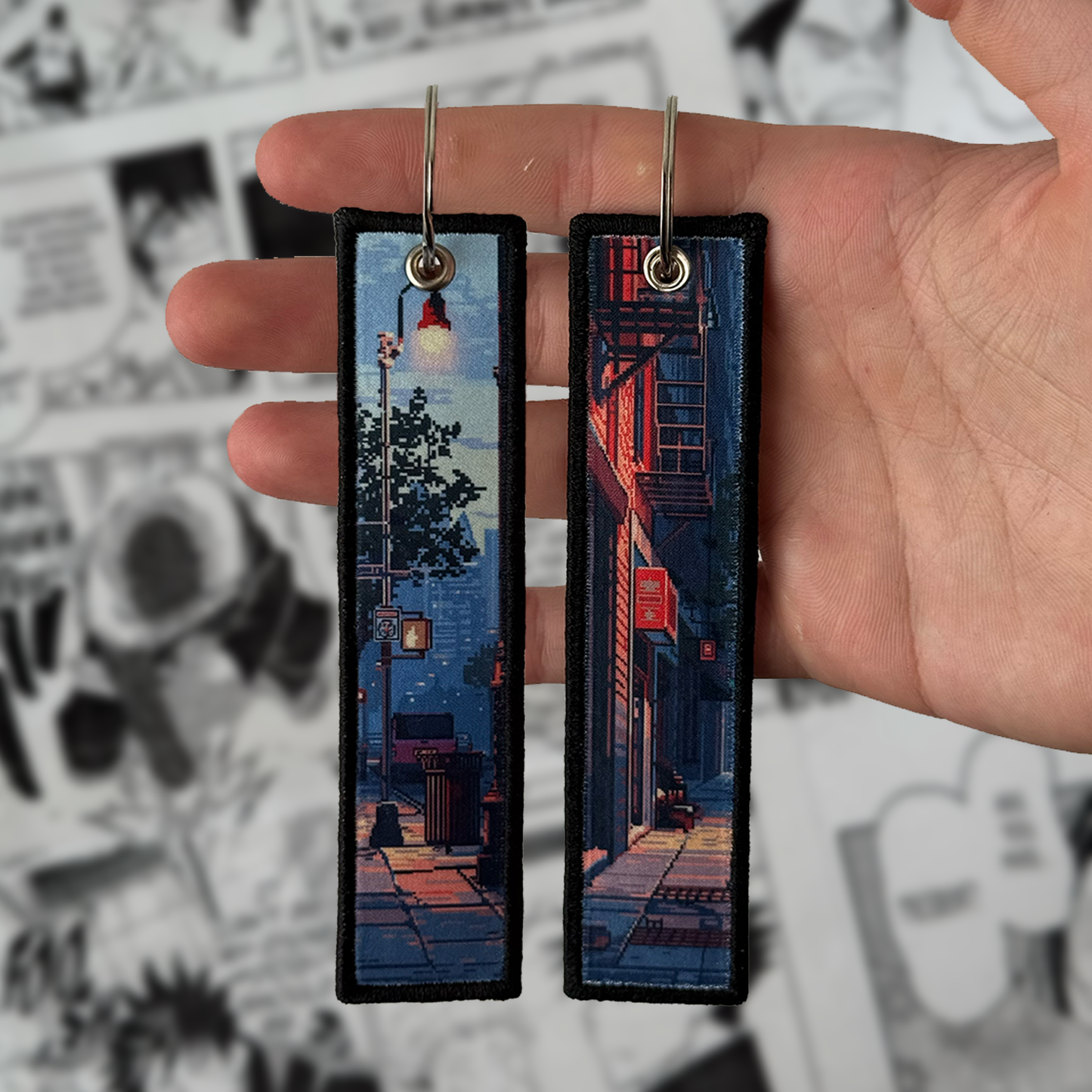 PIXEL STREET JET TAG | KEYCHAIN
