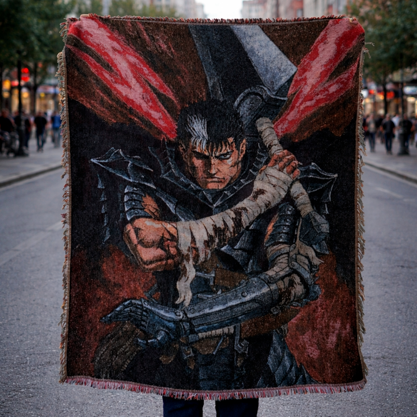 BERSERK HANDMADE ANIME WOVEN TAPESTRY BLANKET