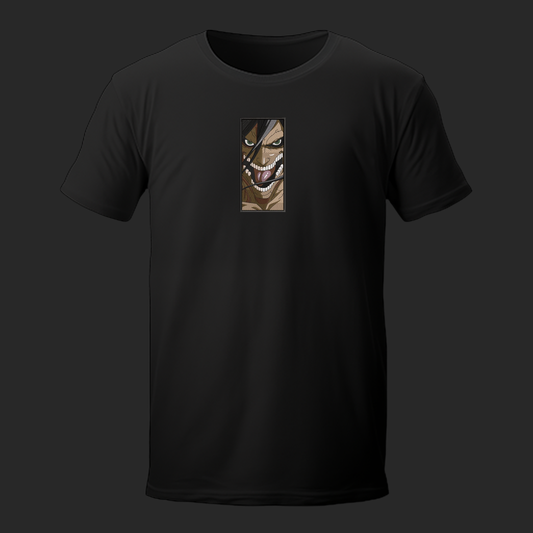 EREN YEAGER EMBROIDERY T-SHIRT