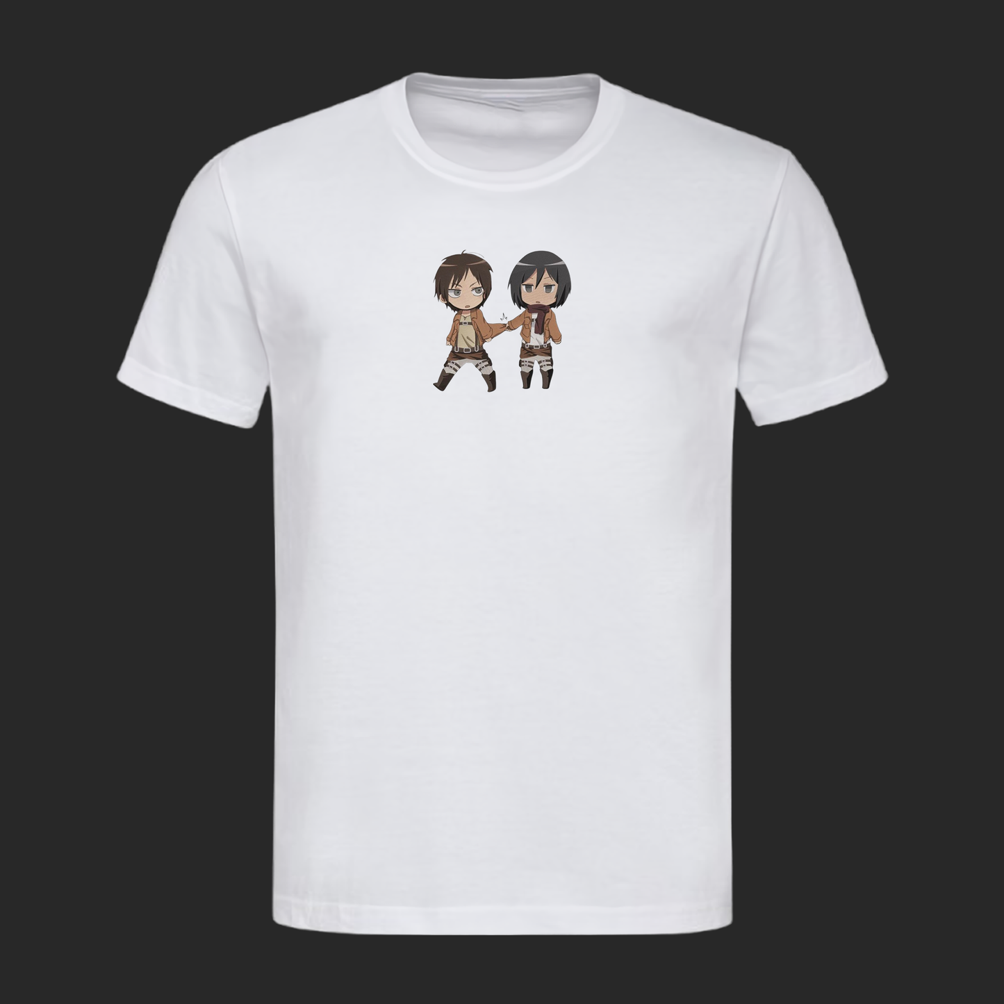 EREN & MIKASA EMBROIDERY T-SHIRT