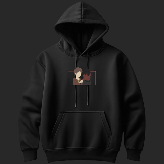 EREN & MIKASA EMBROIDERY HOODIE