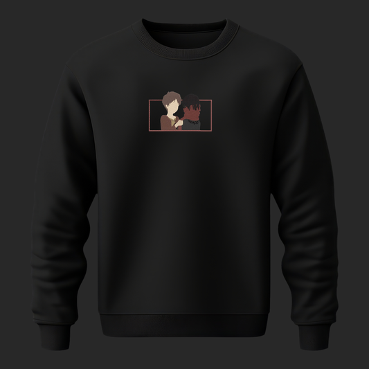 EREN & MIKASA EMBROIDERY SWEATSHIRT