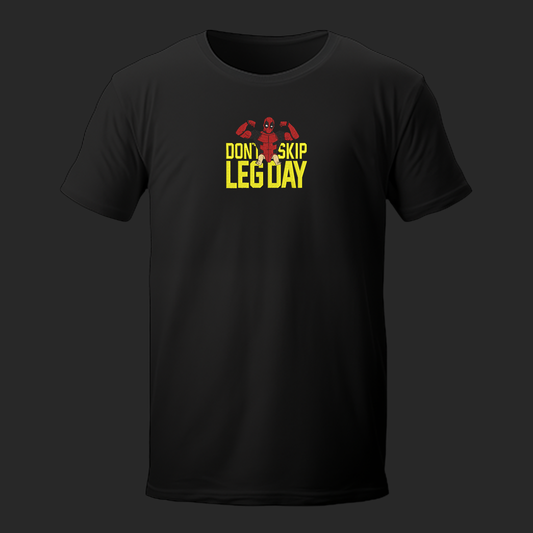 DEADPOOL LEG DAY EMBROIDERY T-SHIRT