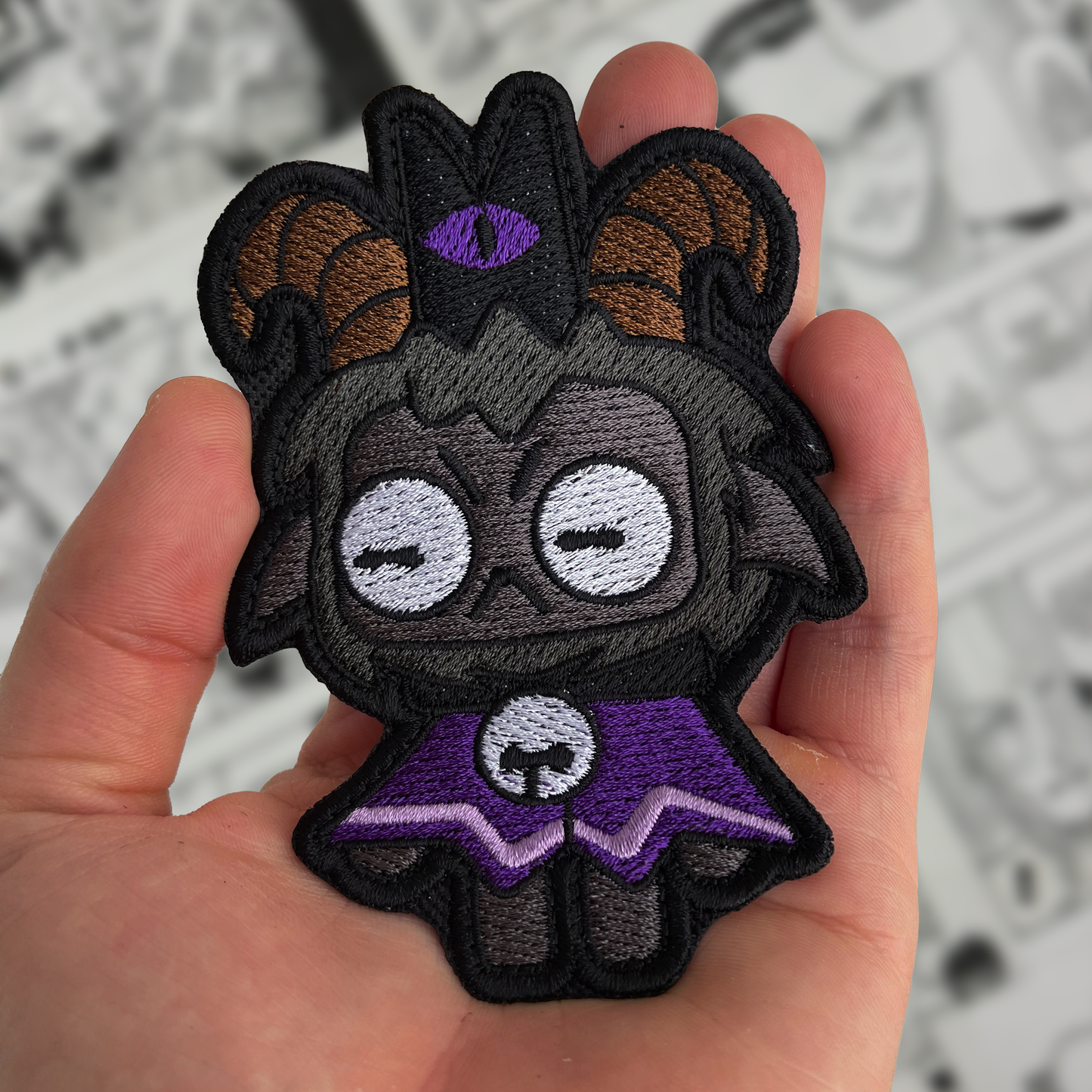 CREEPY CUTE LAMB EMBROIDERED VELCRO PATCH