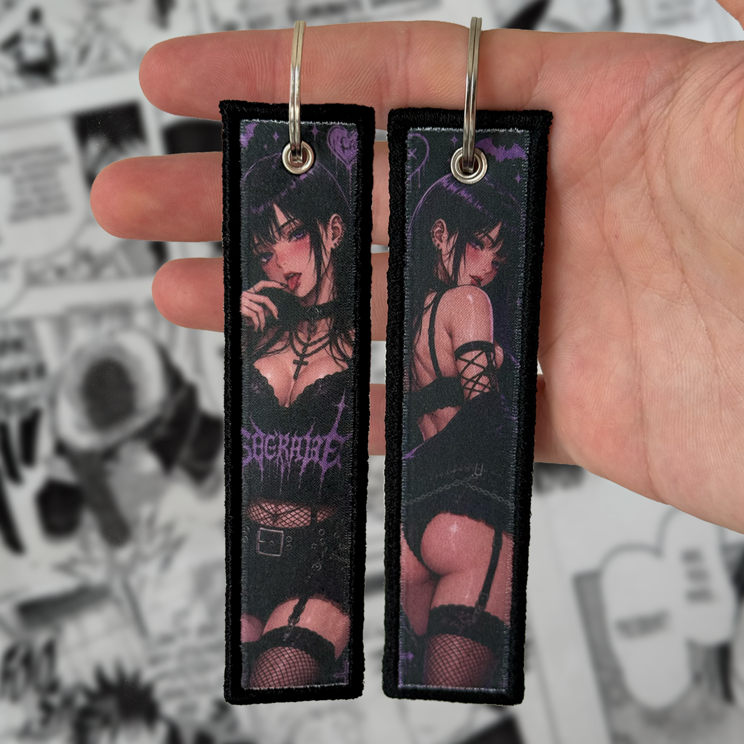 GOTH GIRL JET TAG | KEYCHAIN