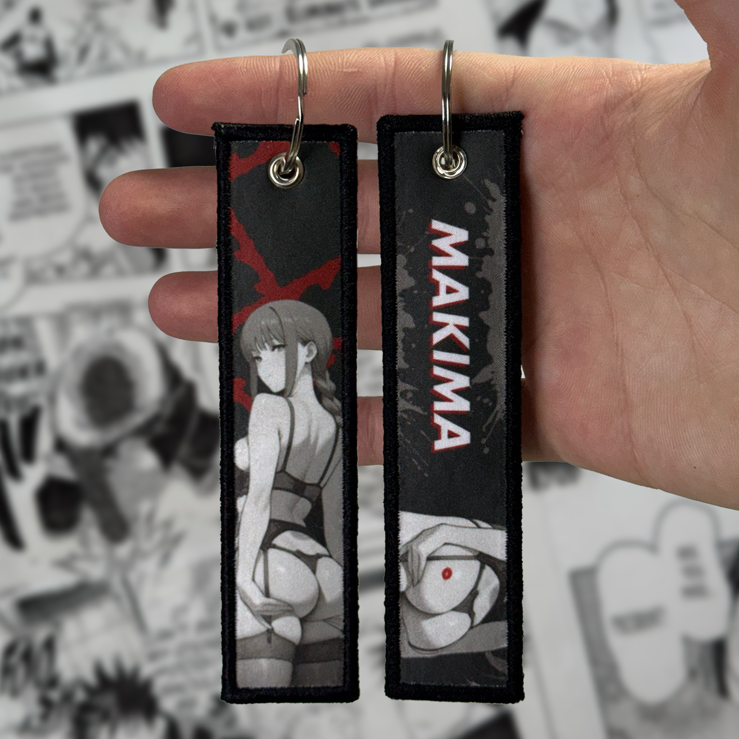 MAKIMA B&W WAIFU JET TAG | KEYCHAIN