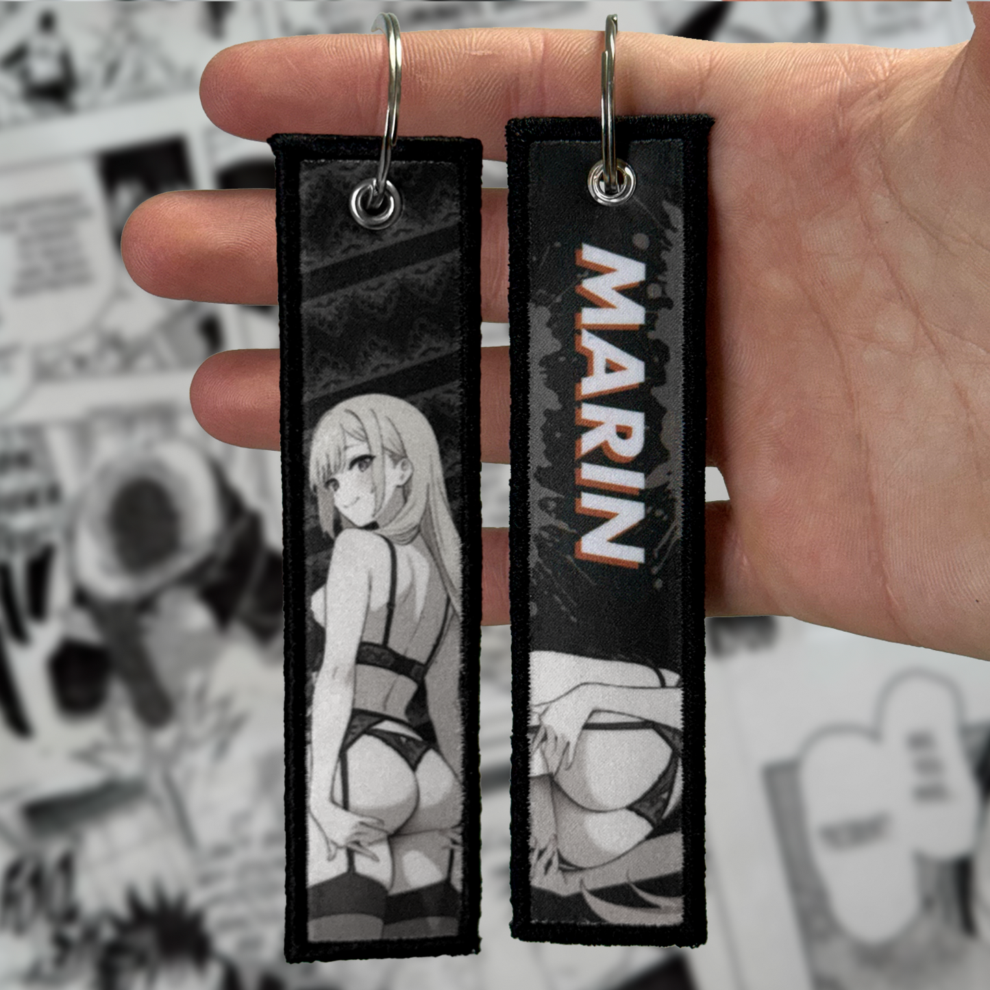 MARIN B&W WAIFU JET TAG | KEYCHAIN