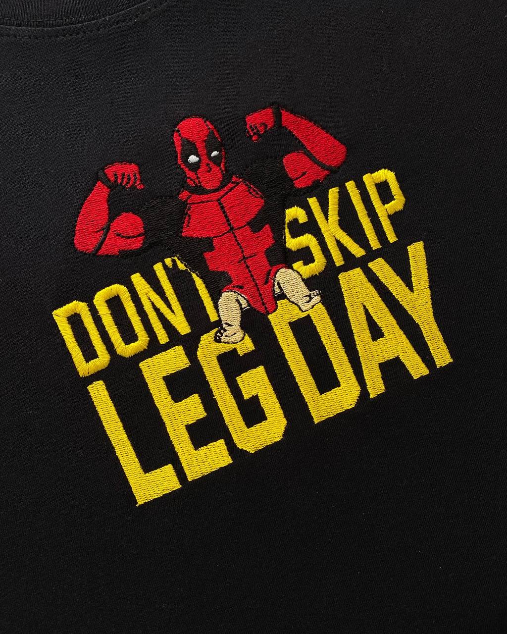 DEADPOOL LEG DAY EMBROIDERY SWEATSHIRT